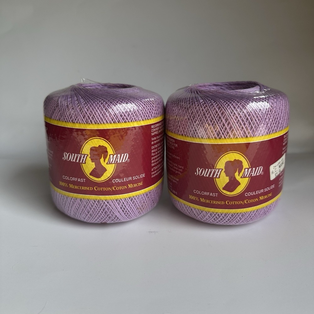 2 South Maid 100% Mercerised Cotton Thread, sz 10 Wood Violet #495 350 Yards